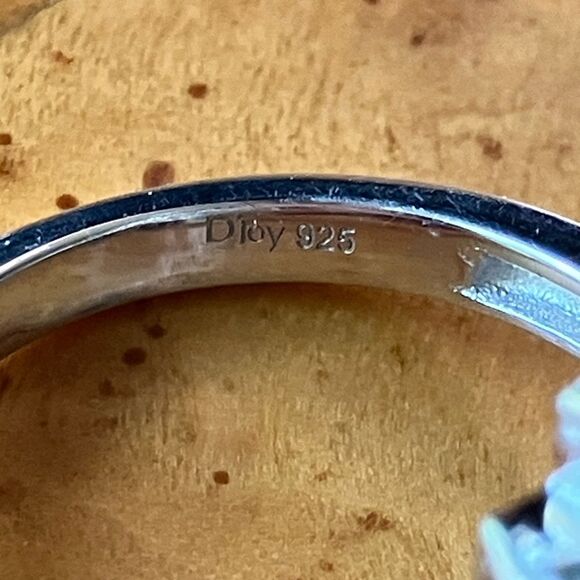 Natural Grandidierite Sterling Silver Artistic Ring Size 6.75 - Picture 6 of 9